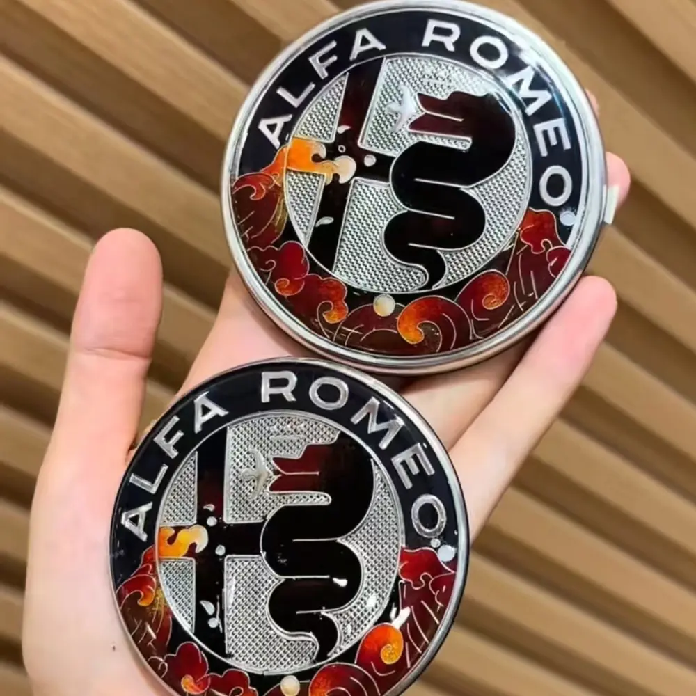 🐍[Handcrafted] Custom Alfa Romeo Art Emblem - Enamel Cloisonné Badge ...