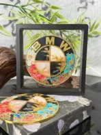 🌸 [Ready to Ship] BMW Peony Golden Leaf Art Emblem - Zinc Alloy Shield Series - Luxury Tuning Badge - Image 4