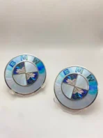 💠 [Ready to Ship] BMW Blue Peony & Marble Texture Art Emblem - Zinc Alloy Series - Premium Badge - Image 4