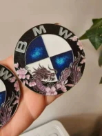 🐉 [Handcrafted] Custom BMW Sakura & Light Purple Dragon Emblem - Enamel Cloisonné Art Badge - Fully Customizable DIY (1-Week Lead Time) - Image 3
