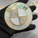 🌼 [Ready to Ship] BMW Colorful Floral & Marble Texture Art Emblem - Zinc Alloy Series - Premium Badge