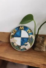 🌊 [Handcrafted] Custom BMW "The Great Wave" Emblem - Enamel Cloisonné Art Badge - Fully Customizable DIY (1-Week Lead Time) - Image 3