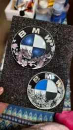 🐉 [Handcrafted] Custom BMW Sakura & Light Purple Dragon Emblem - Enamel Cloisonné Art Badge - Fully Customizable DIY (1-Week Lead Time) - Image 6