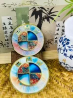 🌺 [Ready to Ship] BMW Red Peony & Colorful Marble Texture Art Emblem - Zinc Alloy Series - Premium Badge - Image 2