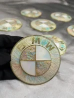 🌼 [Ready to Ship] BMW Colorful Floral & Marble Texture Art Emblem - Zinc Alloy Series - Premium Badge - Image 2