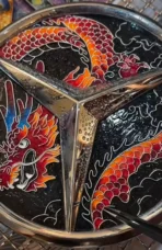 🐉[Handcrafted] Custom Mercedes-Benz Red Dragon & Cloud Emblem - Enamel Cloisonné Art Badge - Bespoke DIY Tuning (1-Week Lead Time) - Image 3