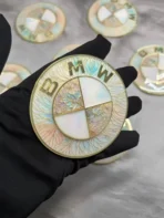 🌼 [Ready to Ship] BMW Colorful Floral & Marble Texture Art Emblem - Zinc Alloy Series - Premium Badge - Image 3