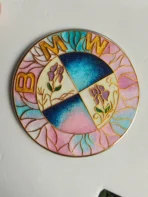 🌈 [Handcrafted] Custom BMW "Rainbow Lily of the Valley" Emblem - Enamel Cloisonné Art Badge - Fully Customizable DIY (1-Week Lead Time) - Image 4