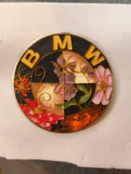🌺 [Handcrafted] Custom BMW Red Peony & Lily of the Valley Emblem - Enamel Cloisonné Art Badge - Fully Customizable DIY (1-Week Lead Time) - Image 4