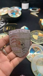 🐎 [Ready to Ship] Premium Porsche Zinc Alloy Emblem - Artistic Shield Series - Luxury Badge - Image 6