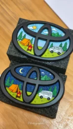 🚐 [Handcrafted] Custom Toyota Camping Life Art Emblem - Enamel Cloisonné Day & Night Series - Off-road Tuning Badge (1-Week Lead Time) - Image 2
