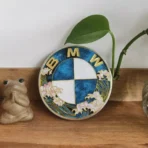 🌊 [Handcrafted] Custom BMW "The Great Wave" Emblem - Enamel Cloisonné Art Badge - Fully Customizable DIY (1-Week Lead Time)