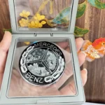 🖤[Handcrafted] Custom Mercedes-Benz Black & White Art Floral Emblem - Enamel Cloisonné Badge - Bespoke DIY Tuning (1-Week Lead Time)