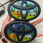 🚐 [Handcrafted] Custom Toyota Camping Life Art Emblem - Enamel Cloisonné Day & Night Series - Off-road Tuning Badge (1-Week Lead Time)
